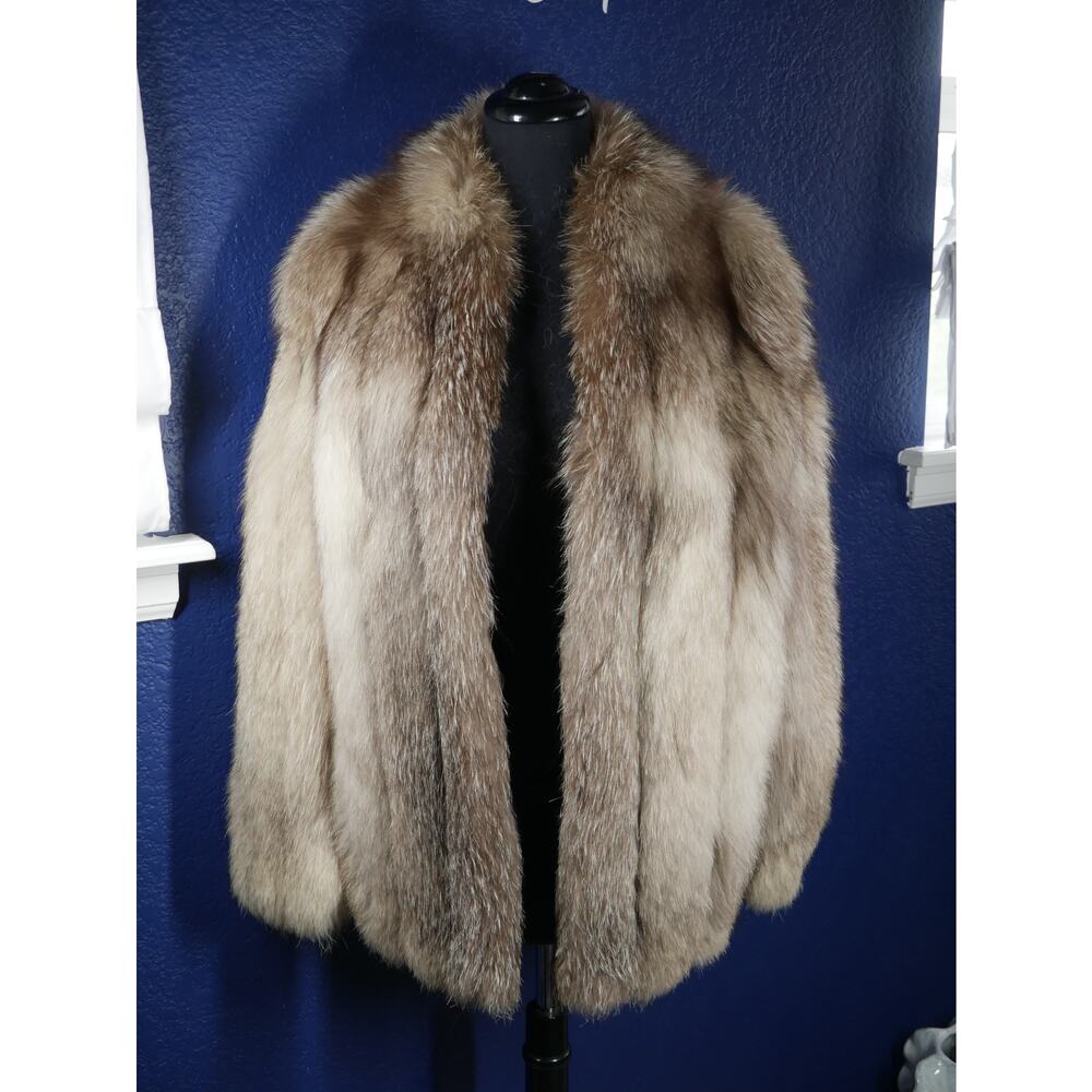 Gorgeous Indigo Fox Fur Coat Jacket